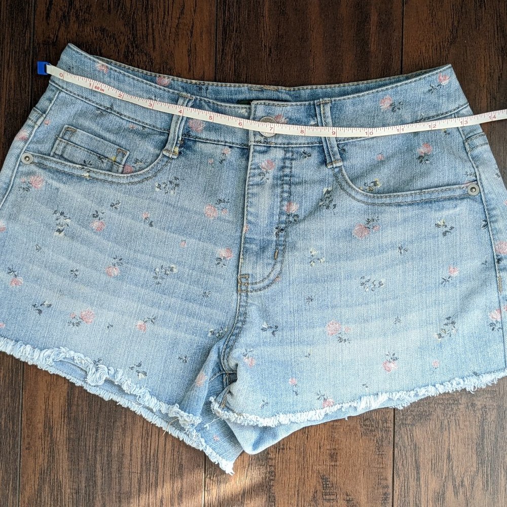 Wild Fable Floral Denim Shorts Size 0